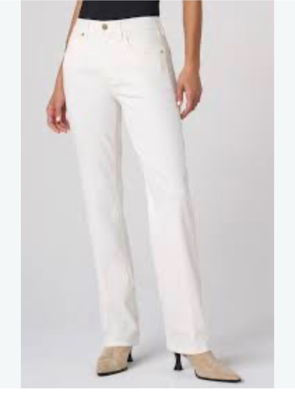Joe's Jeans Off-White Wide-Leg Jeans